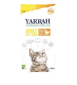 Kat adult kip brokjes van Yarrah, 4 x 2,4 kg